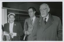 German-Jewish communal activist Lilli Marx with Leo Baeck and Paul Freedman