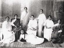 Rebecca Reuben's Hebrew Class at the Huzurpaga High School for Indian Girls, circa 1913