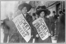 Women on the Picket Line at the "Uprising of the 20,000," February 1910
