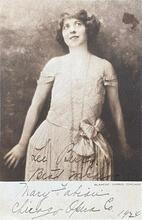 A promotional photo of Mary Fabian, signed and labeled with a show title and "Chicago Opera Co, 1924"