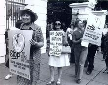 Bella Abzug with Women Strike For Peace, Demonstrating in Front of the White House