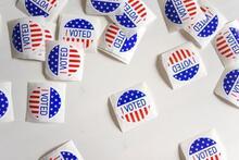 Stock Photo of "I Voted" Stickers