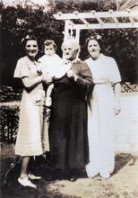 Beatrice Alexander Behrman with her Daughter, her Granddaughter, and her Mother, circa the 1930s