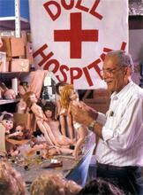 Cosme Santiago Working in the Modern Doll Hospital at the Alexander Doll Company, 1999