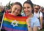 Idit Klein and Jordan Namerow at a Marriage Equality rally 