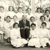 Students of the Mechona with Meyer Berlson in Buenos Aires, 1954 