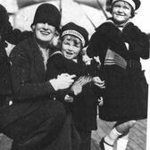 Nora Bayes and her Children Aboard the S.S. Leviathan, 1924