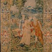 A tapestry depicting Rachel giving Bilhah to Jacob. 