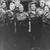 A group of Yugoslav Partisan women in uniform.