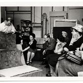 Artist and art critic Colette Roberts, center, with Ad Reinhardt left, c. 1958
