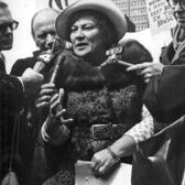 Bella Abzug at a Press Conference in Battery Park, New York, 1972, by Diana Mara Henry 