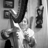 Bernice Mossafer Rind with her Harp