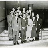 Labor activist and educator Theresa Wolfson, third from left in the front row. 