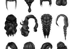 Illustration of DIfferent Hairstyles
