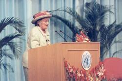 Bella Abzug Addressing the Fourth World Conference on Women in Beijing, September 12, 1995