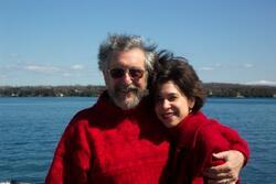 Linda Cohen, with father, in Vermont 