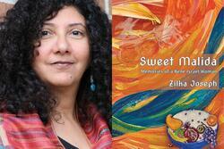 Zilka Joseph headshot and cover of Sweet Malida: Memories of a Bene Israel Woman