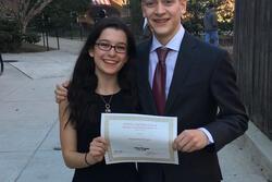 2016-2017 Rising Voices Fellow Isabel Kirsch with her Model UN Partner