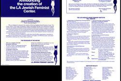 LA Jewish Feminist Center Brochure, 1990