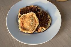 Plate of cheese latkes