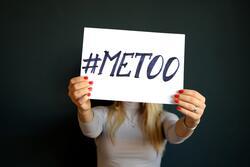 Sign with #MeToo written on it