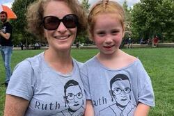 Cropped Image of Emily Raskin and her 5 year old daughter Hannah Roan Raskin