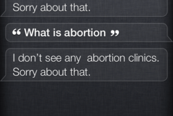 Screenshot of a Conversation with Apple's Siri 