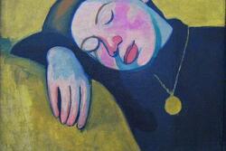 "Sleeping girl," painting by Sonia Delaunay, 1907