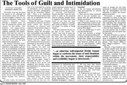 "The Tools of Guilt and Intimidation," by Gloria Greenfield, July 1983