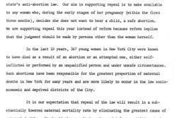Draft of Statement by Joyce (de Terra) Antler for Mayor Lindsay, March 2, 1970