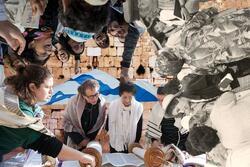 Collage of the Kotel and people part of the organization, Women of the Wall