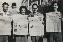 Zippy Porath and other American students, 1947