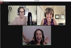 Screenshot of Zoom session: Judith Rosenbaum, Jen Richler, Nahanni Rous