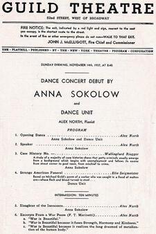 Anna Sokolow's Official Broadway Debut at Guild Theatre, 1937