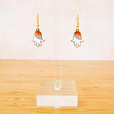 Sarah Day, Hamsa earrings 