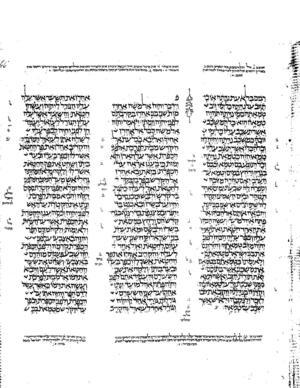 Leviticus 15 in a facsimile of the Leningrad Codex.