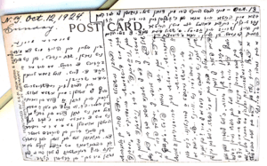 Postcard from Miriam Karpilove to her brother