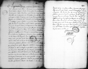Minutes of the interrogation of Esther Brandeau