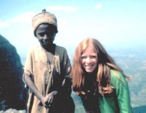 Barbara Gaffin and an Ethiopian Boy, 1981