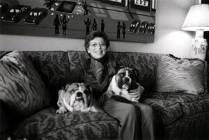 Barbara Dobkin with her Dogs