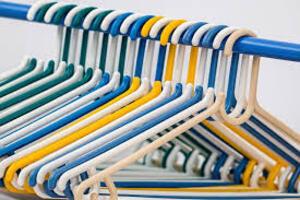 Clothing Hangers on a Rack