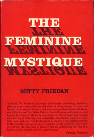 "The Feminine Mystique" Book Cover by Betty Friedan
