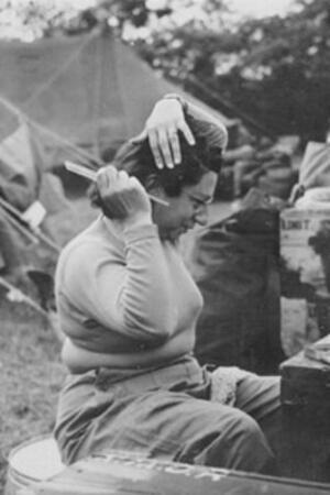 Frances Slanger in the 45th Field Hospital, Normandy, 1944