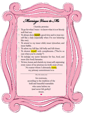 "Marriage Vows to Me" by Lisa Klug, 2012