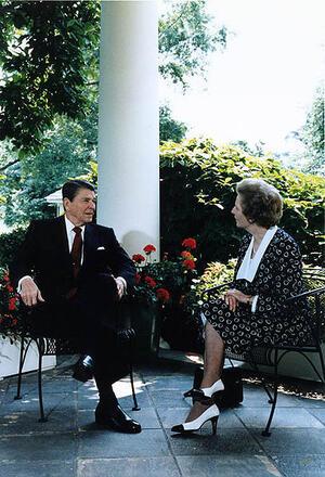 Ronald Regan and Margaret Thatcher, 1987