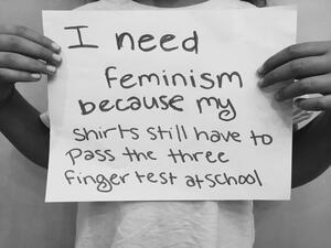 I Need Feminism Sign