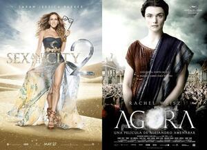 "Sex and the City 2" and "Agora" movie posters