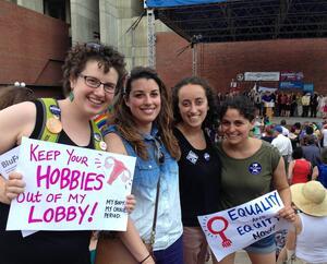Tara Metal at Supreme Rally for Women’s Equality on Boston's City Hall Plaza, July 2014