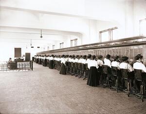 Telephone Switchboard Operators, circa 1914