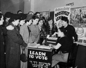 Women Voting in 1936